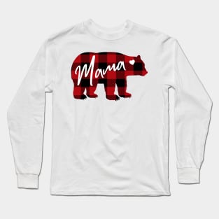 Mama Bear. Buffalo Plaid design Long Sleeve T-Shirt